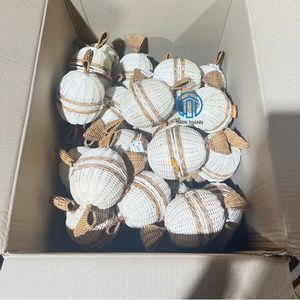 Panier à bonbons en rotin, plusieurs couleurs, panier cadeau Ramadan Aïd, support à friandises en forme de bonbon, couleur naturelle, vente en gros OEM ODM, meilleur prix - Product Image 3