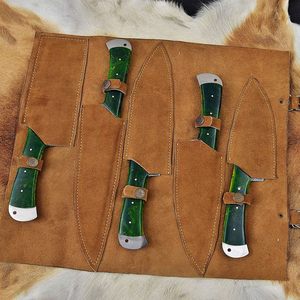 Juego de Cuchillos de Chef Hechos a Mano con Hojas Forjadas de Acero de Damasco, Diseño Elegante para la Cocina - Product Image 3