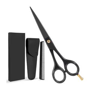 Ciseaux de coiffure professionnels Morje Surgical en acier inoxydable 440C, lame tranchante, manche moyen, pour droitiers, légers, pour salon - Product Image 1
