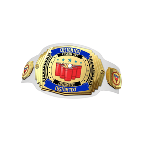 Ceinture de champion de Beer Pong avec texte et design personnalisés, ceinture premium or et blanc pour les fêtes, les tournois et les collectionneurs - Product Image 6
