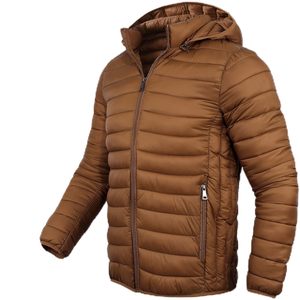 Veste matelassée professionnelle pour homme, fabriquée en coton, anti-UV, coupe ajustée, style streetwear, écologique, épaisse, brillante, à capuche - Product Image 1