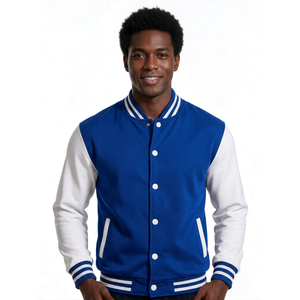 Veste universitaire personnalisée avec lettrage personnalisé pour les marques de production varsity, corps en sergé de coton avec boutons-pression - Product Image 4