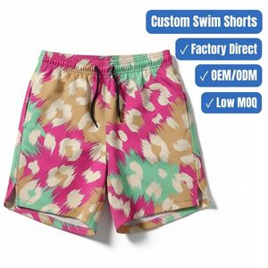 Lightweight Custom Swim Shorts Manufacturer OEM Private <b>Label</b> Beachwear Shorts Quick Dry Summer Shorts - Product Image 1