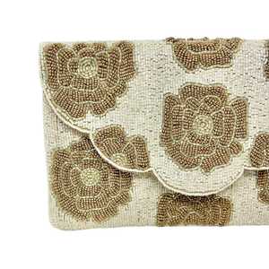 Handmade Beaded Floral Clutch Bag Envelope Shape Magnetic <b>Snap</b> Closure Luxury Jewelry bag packaging - Product Image 2