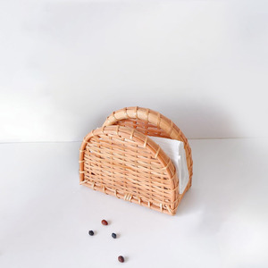 Porte-serviettes en rotin artisanal, accessoires de décoration de table de mariage - Product Image 3
