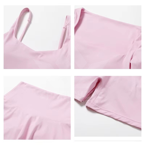 Conjunto de Yoga de 2 Piezas para Mujer, Top Corto de Manga Larga sin Costuras, Leggings de Cintura Alta y Largo Completo, Transpirable, Elástico, para Gimnasio, Fitness, Actividades Deportivas - Product Image 2