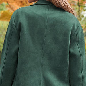 Chaqueta de Cuero de Gamuza para Mujer, Cómoda, Casual y a la Moda, Diseño Personalizado, Hecha en Fábrica, para la Temporada de Invierno - Product Image 5