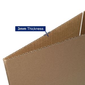 50pcs 16\"x12\"x8\" Corrugated Cardboard <b>Boxes</b> Thickness 3mm Brown <b>Paper</b> Color - Product Image 4