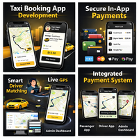 Développement d'application avancée de réservation de taxi avec système de paiement intégré, suivi en direct, expédition intelligente, compatible MAC/Linux/Internet, en stock