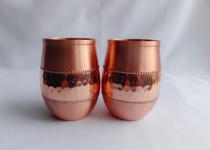 Verre à eau en cuivre style rustique, ambiance campagnarde, couleur unie, prix de gros - Product Image 4