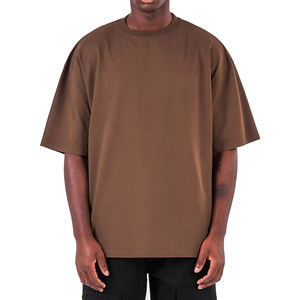 T-shirts décontractés de style boxy, surdimensionnés, classiques, respirants, à manches courtes, personnalisables, 100% coton, pour hommes - Product Image 1