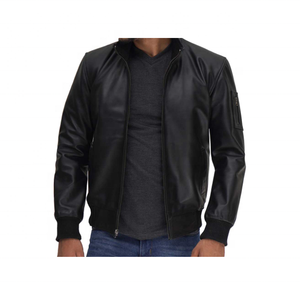 Hot Sale Top Quality Winter Wholesale Custom Black Leather Jackets Available for Men in <b>Cheap</b> Prices - Product Image 5
