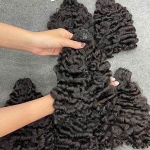 Extensiones de Cabello Rizado Natural de Alta Calidad de Camboya, Paquetes de 16-20 Pulgadas, 100% Cabello Indio Natural Rizado, Trama Completa, Sin Caída - Product Image 1