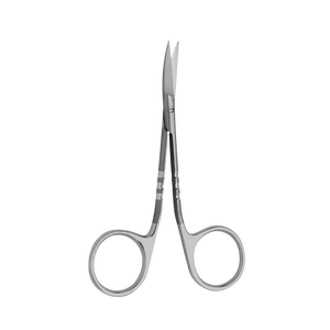 Tijeras Quirúrgicas Curvas Iris Super Cut Profesionales de Acero Inoxidable, Instrumento de Microcirugía de Precisión, Fabricadas en Pakistán - Product Image 1