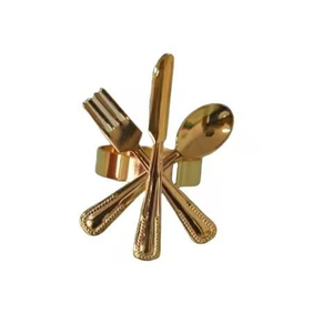 Anillo de Servilleta de Metal de Diseño de Lujo con Acabado Cepillado, Accesorio de Mesa para Cafetería, Hotel, Banquete, Decoración de Comedor, Juego de Mesa para Eventos y Bodas - Product Image 2