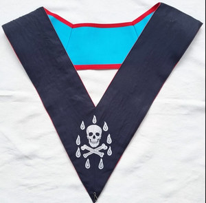 Collier Officier Roofer - Broderie à la main AASR en fils d'or - Product Image 6