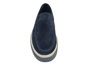 Mocasines Dlords Navy de Cuero Vacuno, Punta Redonda, Sin Cordones, Ligeros, con Suela de Goma Acolchada, Entresuela de EVA, Forro de Cuero Genuino, para Todas las Temporadas - Product Image 2