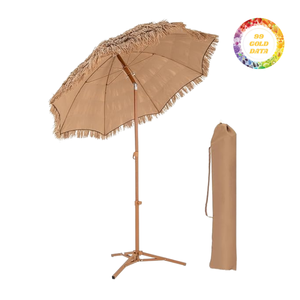 Parasol pliable en chaume de 1,8 m, 2,1 m, 2,6 m – Fournisseur - Product Image 5