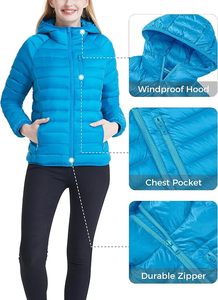 Women's Lightweight Packable Hooded <b>Winter</b> <b>Quilted</b> Puffer Jacket Detachable Sleeves Hat Water Resistant Fur Lining - Product Image 6