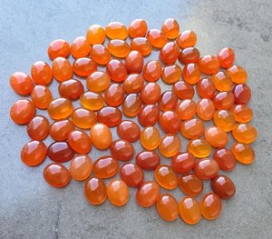 Cabochons ovales en cornaline naturelle, pierres précieuses calibrées en gros pour la fabrication de bijoux, cristal de guérison - Product Image 6