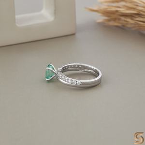 Anillo de compromiso con circonita cúbica de corte ovalado de 1 quilate y conjunto de anillos de boda delicados de oro macizo de 14 quilates para mujer, regalo para esposa. - Product Image 5