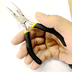 Hair <b>Extension</b> Pliers for Micro Rings <b>Beads</b> Hair <b>Extension</b> Tools Pliers Stainless Steel Black Rubber Grip Accept Customized Log - Product Image 2