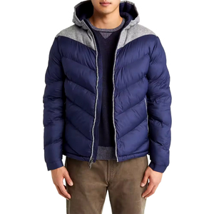 Wholesale Custom Made OEM <b>Men</b> Puffer <b>Jacket</b> Stand Collar Front Logo Breathable Oversize Thick Warm High Street Style Low Rate - Product Image 6