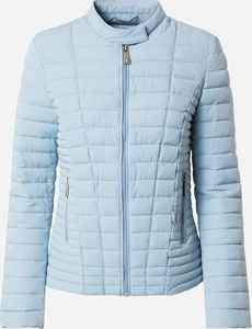 Chaqueta Acolchada Azul Claro para Mujer, Manga Larga, Cuello Alto, Cierre de Cremallera, Color Sólido, para Otoño, Relleno de Poliéster - Product Image 2