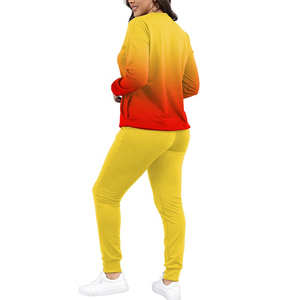 <b>Womens</b> Slim Fit Winter Printed <b>Sweatsuit</b> Set Cropped Hoodie Jogger Pants Cotton Blend Casual Gym Tracksuit Soft Sports Training - Product Image 4