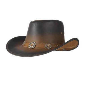 Sombreros de Vaquero Occidentales Personalizados Unisex de Algodón para Exteriores - Estilo Vintage con Aspecto de Cuero Genuino - Product Image 2