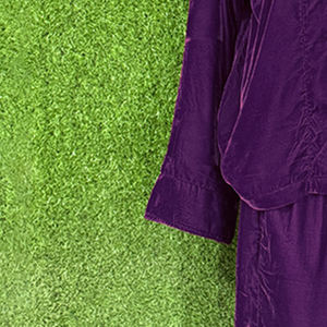 Peignoir d'hôtel haut de gamme en tissu éponge, taille élastique, manches longues, longueur genou, logo frontal, sexy, pour femme, vêtement de nuit, haute qualité - Product Image 5