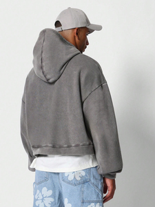 Sudadera con Capucha para Hombre, Corte Holgado y Relajado, Lavado Ácido, Hombros Caídos, Opciones de Colocación de Logotipo Personalizado, Corte Regular, Casual, Ecológico - Product Image 3