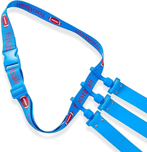 調節可能なトリプルスレッドフラッグフットボールベルト、フラッグフットボールセット、青少年向けフットボールトレーニング機器（ベルト1本につきフラッグ3個付き） - Product Image 3