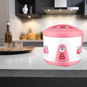 Mini Rice Cooker 2.8L Electric <b>Plastic</b> <b>Drum</b> Shape With Rose Pattern Portable Household Non-Stick Inner Pot - Product Image 3