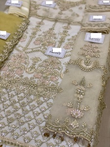 2021 indio pakistaní último tradicional Salwar Kameez completo muy bordado Maxi vestido de red Venta caliente con césped de seda - Product Image 2