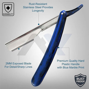 Professional Straight <b>Razors</b> Men 2mm Exposed <b>Blade</b> Straight Edge Barber <b>Razor</b> Close Shaving Beard Para Beauty Barbers Home - Product Image 3