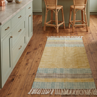 Natural Cotton Area Rug Soft Washable Carpet Bohemian Modern Home Decoration Designer Handmade Anti-Slip Eco-Friendly PET