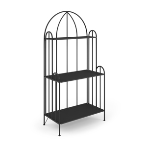 Soporte para macetas de diseño moderno, forma redonda, hecho a mano, color negro, de hierro, para el hogar y el jardín. - Product Image 5