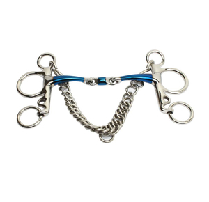 Bocado de hierro dulce para caballo, tipo Pelham, doble articulación, contacto suave, control equilibrado, equipo de entrenamiento de equitación, equipo ecuestre duradero - Product Image 3