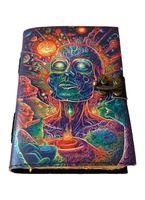 Universo mujeres de diosa cuaderno impreso libro de sombras diario Vintage hecho a mano 100% cubierta de cuero genuino papel de borde de cubierta