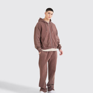 Ensemble de survêtements d'hiver en polaire respirant et écologique pour hommes, 2 pièces, avec logo personnalisé imprimé, taille XXL - Product Image 1