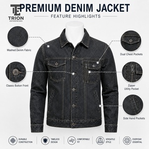 Veste en jean pour femme, tissu en jean de coton durable, col classique, fermeture à boutons, coupe confortable, parfaite pour les tenues décontractées - Product Image 6