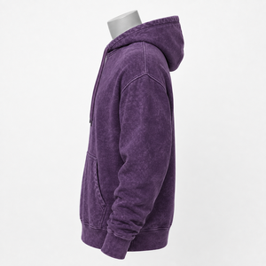 Sweat à capuche pour homme effet délavé premium, offrant une sensation douce, un effet délavé tendance et une coupe décontractée pour une collection décontractée contemporaine. - Product Image 5
