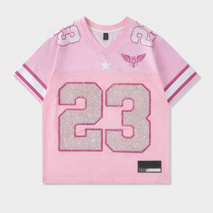 Camiseta Oversize Personalizada 2026 para Hombre con Estampado de Número, Estilo Urbano, Manga Corta, Cuello en V, Moda Casual, Ajuste Holgado - Product Image 4