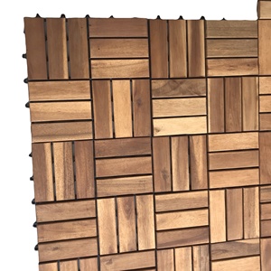Tuiles en bois d'acacia vietnamien pour extérieur, imperméables, antidérapantes, 18 mm, finition mate contemporaine, solution complète - Product Image 3