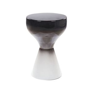 Taburete de Jardín de Hierro Resistente a la Intemperie, Mesa Auxiliar Decorativa de Metal Azul, Taburete Hueco para Interiores y Exteriores, Mesa Auxiliar para Patio de Hotel - Product Image 2