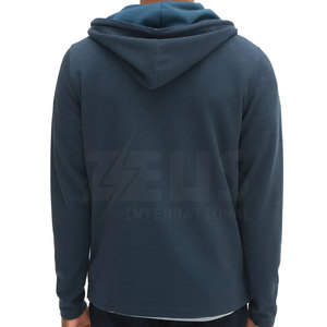Nouveaux arrivages : sweats à capuche zippés pour hommes en tissu mélangé de coton doux pour les activités de plein air - Product Image 2