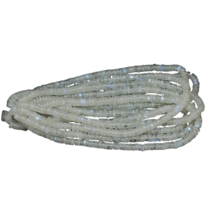 Cuentas Heishi de piedra lunar arcoíris natural de calidad, forma de neumático liso, cuentas de piedra lunar arcoíris natural con corte de rueda liso, venta al por mayor - Product Image 4