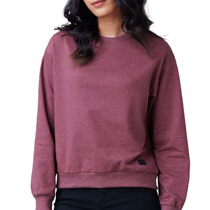 Sweat-shirt oversize en molleton doux anti-boulochage pour femme, col rond confortable, manches longues, coupe ample avec poches, idéal pour la maison, la rue et la salle de sport - Product Image 2