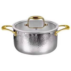 Plat de service rond en acier inoxydable à découpes géométriques, chauffe-plat de luxe pour buffet, avec couvercle plat, pour traiteur, couleur argent - Product Image 2